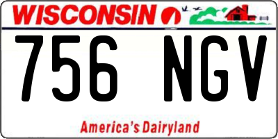 WI license plate 756NGV
