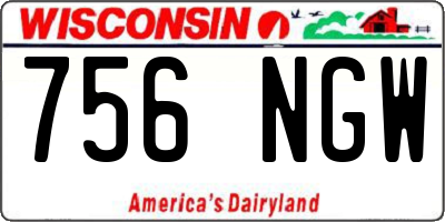 WI license plate 756NGW