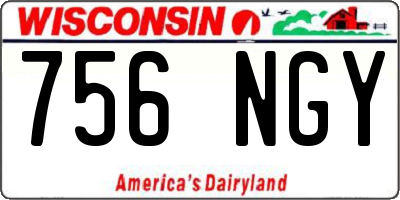WI license plate 756NGY