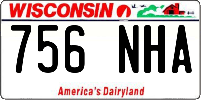 WI license plate 756NHA