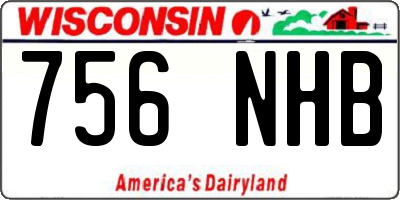 WI license plate 756NHB