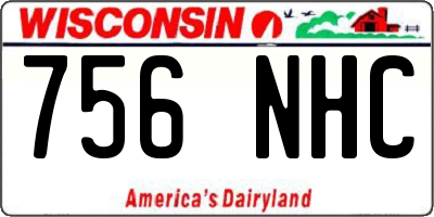 WI license plate 756NHC