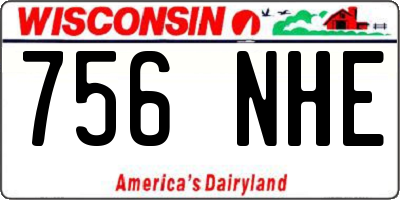 WI license plate 756NHE