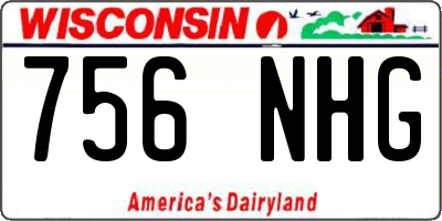 WI license plate 756NHG