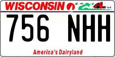 WI license plate 756NHH