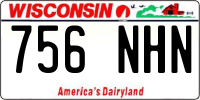 WI license plate 756NHN