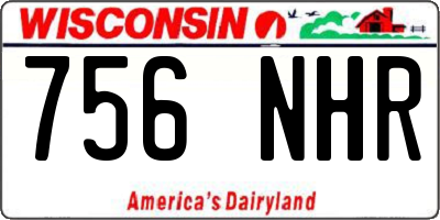 WI license plate 756NHR