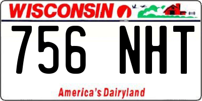 WI license plate 756NHT