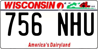 WI license plate 756NHU