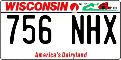 WI license plate 756NHX