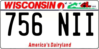 WI license plate 756NII