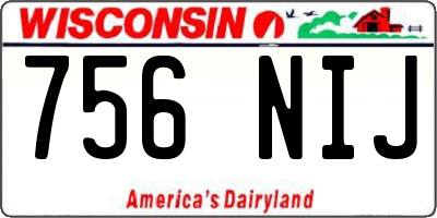 WI license plate 756NIJ
