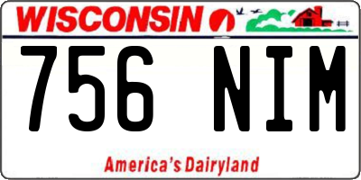WI license plate 756NIM
