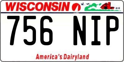 WI license plate 756NIP