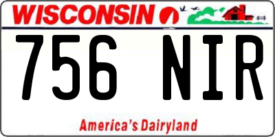 WI license plate 756NIR