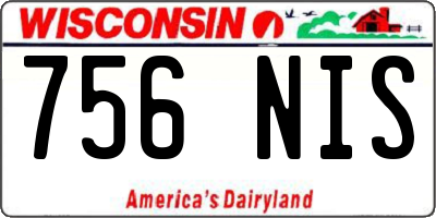 WI license plate 756NIS