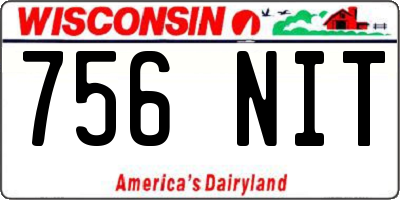 WI license plate 756NIT