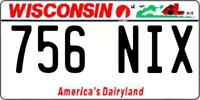 WI license plate 756NIX