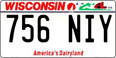 WI license plate 756NIY