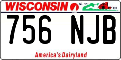 WI license plate 756NJB