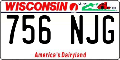 WI license plate 756NJG