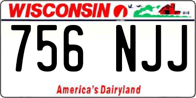 WI license plate 756NJJ