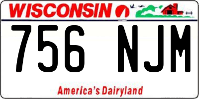 WI license plate 756NJM