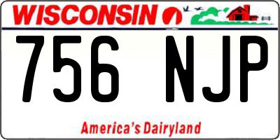 WI license plate 756NJP