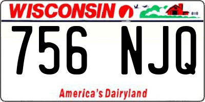 WI license plate 756NJQ