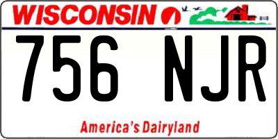 WI license plate 756NJR