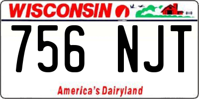 WI license plate 756NJT