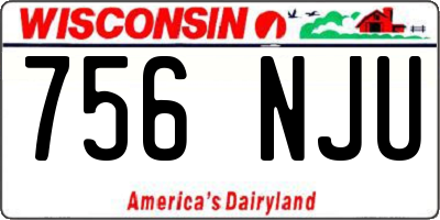 WI license plate 756NJU