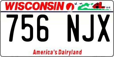 WI license plate 756NJX