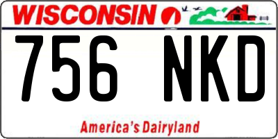 WI license plate 756NKD
