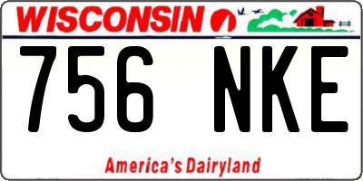 WI license plate 756NKE