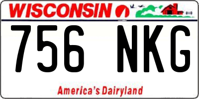 WI license plate 756NKG