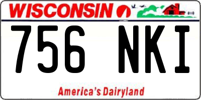 WI license plate 756NKI