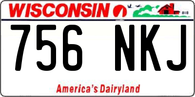WI license plate 756NKJ