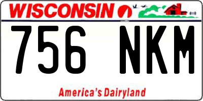 WI license plate 756NKM