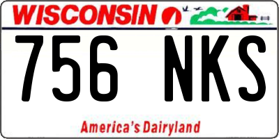 WI license plate 756NKS