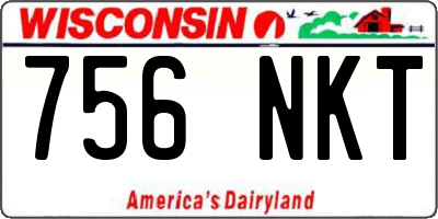 WI license plate 756NKT