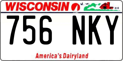 WI license plate 756NKY