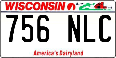 WI license plate 756NLC
