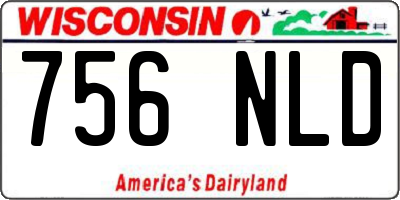 WI license plate 756NLD