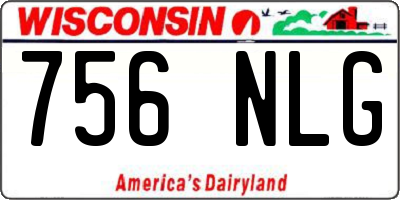 WI license plate 756NLG