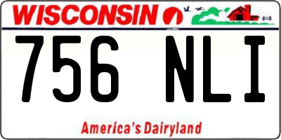 WI license plate 756NLI