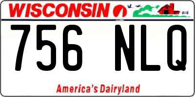 WI license plate 756NLQ