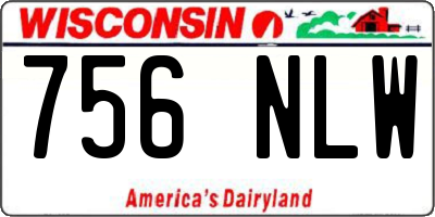 WI license plate 756NLW