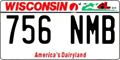 WI license plate 756NMB