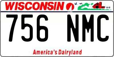 WI license plate 756NMC